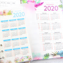 1 PCS 2020 Year Calendar 6 Holes Index Divider Diary Binder Weekly Planner Notebooks A5 A6 Office School Stationery  Supplies 2024 - buy cheap