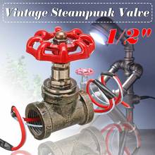 NEW 1/2 Inch Stop Valve Light Vintage Steampunk Switch With Wire For Water Pipe Lamps Lamp Loft Style Iron Valve Vintage Lamp 2024 - buy cheap