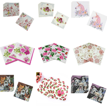 20pcs 27 styles flower rose animals servilletas decoupage vintage wedding birthday party Table napkins paper tissue printed 2024 - buy cheap