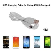 Cabo usb para carregamento rápido de videogame alloyseed, cabo carregador e carregador de dados de 1m para nintendo wiiu, acessórios para jogos 2024 - compre barato