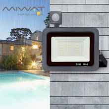 Reflector LED PIR con Sensor de movimiento, iluminación de inducción exterior impermeable IP66, 220V, 10W, 20W, 30W, 50W, 100W, blanco frío y cálido 2024 - compra barato