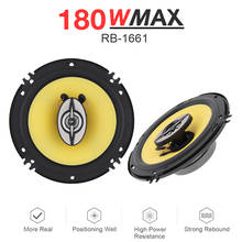 Altavoces coaxiales de 6 pulgadas para coche, altavoces HiFi estéreo de frecuencia completa Universal, 2 vías, 180W, para sistema de Audio modificado, 2 uds. 2024 - compra barato