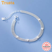 Trustdavis Authentic 925 Sterling Silver Sweet Multilayer Beads Star Chain Bracelets For Women Wedding Fine S925 Jewelry DB999 2024 - buy cheap