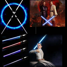 2PCS Double Laser Lightsaber Star Wars Replica Sword With Sound Toys Light saber Darth Vader Jedi Rey Luke Skywalker Kids Toy 2024 - buy cheap