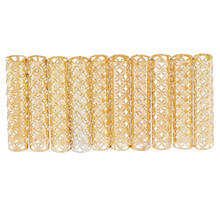 10pcs Golden Dreadlocks Hair Tubes Beads DIY Braiding Clips Beard Pendants 2024 - buy cheap