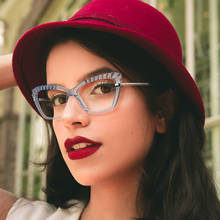 Belight moda óptica gato olho forma plano lente ultra leve óculos tr90 mulher prescrição óculos quadro eyewear 2046 2024 - compre barato