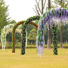 Artificial Wisteria Flowers Vine Silk Flower Wedding Garden Party Hanging Decoration 2024 - buy cheap