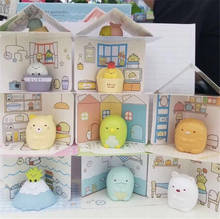 Figura de acción de Anime de silicona Sumikko Gurashi, Kit de garaje biológico de esquina, modelo de Casa de tarjetas, decoración de coche, Jenga en caja, 10 Uds. 2024 - compra barato