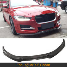 Carbon Fiber Front Bumper Lip Chin Spoiler for Jaguar XE Sedan 4 Door 2015 2016 2017 Car Front Bumper Lip Chin Spoiler Apron 2024 - buy cheap