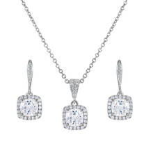 WEIMANJINGDIAN Exquisite Cubic Zirconia CZ Crystal Necklace and Earring Jewelry Set for Party Wedding Bride or Bridesmaid 2024 - buy cheap