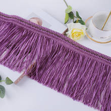 XWL 12M/Lot 19CM Wide Curtain Lace Accessories Yarn Lace Long Tassel Fringe Trim Ribbon DIY Sewing Sofa Valance Cushion Decor 2024 - buy cheap