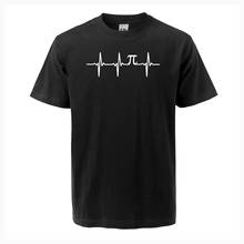 Забавная футболка Pi Heartbeat, футболки с математическим принтом, хлопковые повседневные футболки с коротким рукавом и круглым вырезом размера плюс, модная одежда для фитнеса в стиле хип-хоп, уличная одежда 2024 - купить недорого