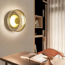 Pós moderna criativo tigela de vidro lâmpada parede simples quarto barra cabeceira do hotel restaurante loft atmosfera decorativa led iluminações 2024 - compre barato