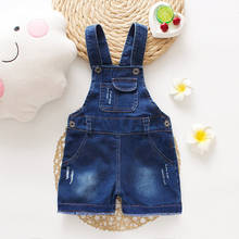 Diimlaptop roupa de bebê fashion para meninos e meninas macacão jeans casual leve com bolsos 2024 - compre barato
