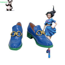 JoJo's Bizarre Adventure: el diamante es irrompible Yukako Yamagishi azul Cosplay zapatos botas largas de cuero hechas a medida 2024 - compra barato
