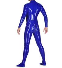 Latex Long Sleeve Catsuit With Front Three Ways Zip Through Crotch Latex Body Suit With Sock for Man Males Custom Made 2024 - buy cheap