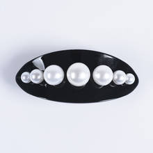 Fashion Simple Faux Pearl Hairpins Women Statement ZA Hair Clips Jewelry Accessories Acrylic Resin Barrettes For Woman 2019 2024 - buy cheap