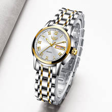 Lige relógio feminino luxuoso de aço inoxidável, com calendário, esportivo de quartzo, à prova d'água 2024 - compre barato