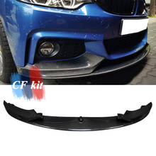 Cf kit mt spoiler dianteiro de fibra de carbono para bmw, 4 series f32 f33 f36 m, acessório automotivo, modelagem do para-choque 2024 - compre barato