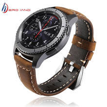 20mm 22mm Leather watch strap for Samsung Gear S3 Classic Frontier S2 sport Galaxy 42/46mm active for huawei gt 2 bracelet bands 2024 - buy cheap