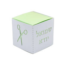 Еврейский стиль лазерная резка под заказ иврит имя upsherin ножницы Подарочная коробка для 3-х летнего дня рождения украшение 2024 - купить недорого