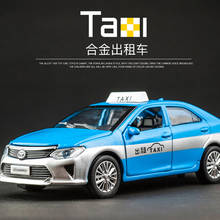 1:32 Toyota Taxi Alloy Car Model Kids Car Simulation Metal Toy Cars Light Sound Pull Back Scale Car Miniatur Boy Gifts 2024 - buy cheap