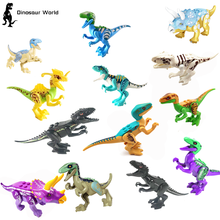 Jurassoring-conjunto de blocos de construção para crianças, tijolos de montar, velociraptor d-rex, triceratops, brinquedo educacional para crianças 2024 - compre barato