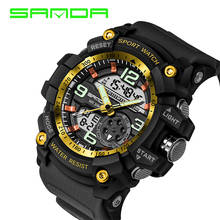 Big Dial Sport Watches For Men SANDA 759  S SHOCK Sport Watch Men's Digital Quartz Wrist Watches Top Brand Luxury Clock 2020 2024 - buy cheap