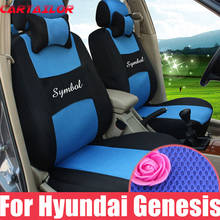 Caralfaiate capas de assento de carro customizadas, para hyundai genesis coupe, conjunto de capa de assento sanduíche, acessórios para proteção de assento de carro 2015 2024 - compre barato