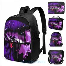 Mochila com impressão gráfica stranger things(5), mochila com carregador usb, mochilas escolares masculinas, bolsa de viagem para laptop 2024 - compre barato