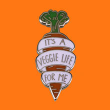 Carrot Enamel Pins It`s A Veggie Life For Me Metal Cartoon Brooch Backpack Hat Bag Collar Lapel Badges Women Fashion Jewelry 2024 - buy cheap