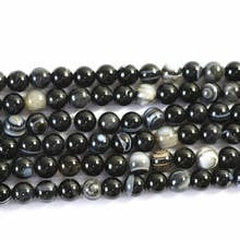 Natural black gray dragon vein carnelian stone agat onyx 6mm 8mm 10mm 12mm round loose beads fashion jewelry finding 15inch A37 2024 - buy cheap