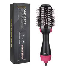 Electric Heating Comb Hair Straightener Curler Professional Salon One Step Dry/Wet Two Using Hair Dryer Brush 2024 - buy cheap
