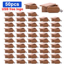 50pcs/lot USB flash drive 128gb wood usb2.0+ box Personalize logo pendrive 4GB 8GB 16GB 32GB memory stick 64g for wedding gifts 2024 - buy cheap