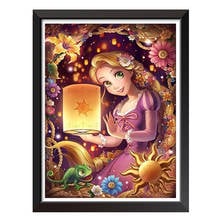 5D Diy Diamond Painting Cross Stitch Rapunzel Girl With Animal Full Square Round Embroidery Rhinestone Picture GirlZP-3121 2024 - buy cheap