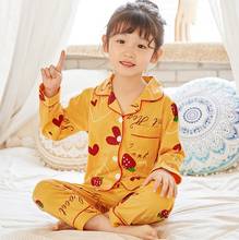 Pijama para meninos e meninas, roupas de dormir em algodão para crianças de 2 a 12 anos, pijama para meninos e meninas 2024 - compre barato