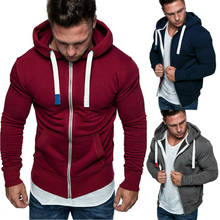 Men's Pullover Hoodie Sweatshirt Casual Cotton Zipper Top Plain Hoody Fleece Autumn Jacket Streetwear Male Hoodies Sweatshirts 2024 - buy cheap