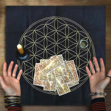 Toalha de mesa de tarô astrologia, cartas de adivinhação triquetra pagão roda do ano, macio e leve, cartão de tarô 2024 - compre barato