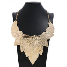 LZHLQ-Collar de Metal con hojas mate para mujer, Gargantilla grande, estilo étnico, bohemio, Punk 2024 - compra barato