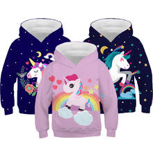 Big Size Spring Unicorn Girls Hoodies Cute Cartoon Kids Sweatshirt For Girl Full Sleeve New Year Children Birthday Present 2024 - buy cheap