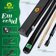O'MIN Emerald 3/4 Snooker Cue Top ebony Butt  9.5mm Tip with Case with Extension Professional Handmade Billiard For Black 8 2024 - buy cheap