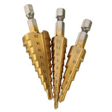 XNEMON  3pcs 3-12mm 4-12mm 4-20mm Titanium Step Drill Bits HSS 4241 Power Drills Tools 2024 - buy cheap