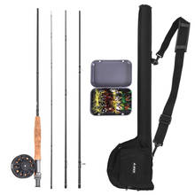 9' Fly Fishing Rod  Reel Combo with Lure Line Carry Bag 20 Flies Complete Starter Package Fly Fishing Kit 2024 - buy cheap