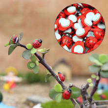 50 pçs de madeira mini besouros joaninha artificial jardim ornamento simulação besouros planta & pot decoração mayitr 2024 - compre barato