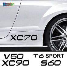 Pegatina lateral de coche para Volvo, pegatina con logotipo C30 C70 V40 V50 V60 V70 V90 S40 S60 S80 S90 XC40 XC60 XC70 XC90 AWD T6, 2 piezas 2024 - compra barato