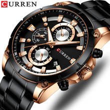 CURREN – reloj curren para hombre, de cuarzo, deportivos, de pulsera de acero, resistente al agua, con cronógrafo, masculino 2024 - compra barato