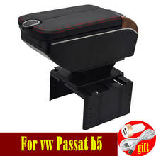 For vw Passat b5 armrest box 1999-2005 Double doors open 7USB Centre Console Storage Box Arm Rest 2024 - buy cheap