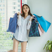 2019 Korean Version Of The New Shopping Bag Design Handbag Folding Reusable Shopping Bags Travel Home Use 2024 - buy cheap