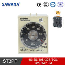 OFF Delay Time Relay Digital Timer ST3PF AC220V 110V DC 24V 12V  Timer Relay  8 pin SPDT with Base 1S 5S 10S 30S 5M 10M Relays 2024 - buy cheap