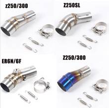 Motorcycle exhaust pipe intermediate connection ER6N / Z800 / Z750 / Ninja 250 stainless steel elbow modified exhaust pipe 2024 - buy cheap